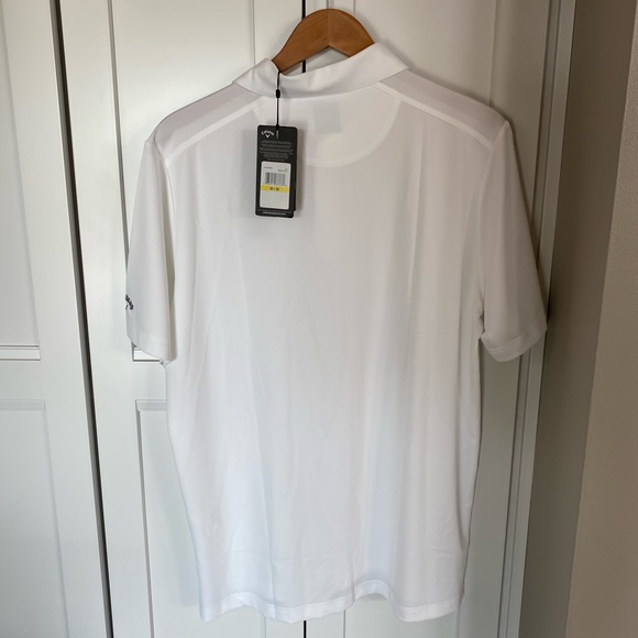 Callaway Bright White Golf Polo with Logo and Tags - Picture 2 of 5